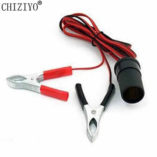 1.5 m 12V Car Cigarette Lighter Extension Cord Vehicle Battery Terminal Clip-on Electric Appliance Power Socket Adaptor CHIZIYO