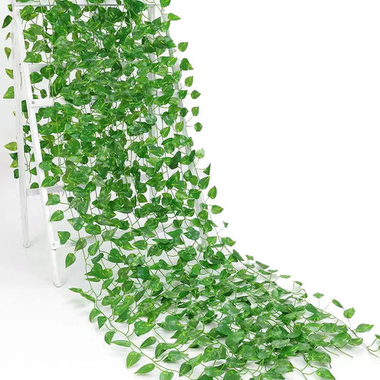 210Cm Artificial Hanging Christmas Garland Plants Vine Leaves Green