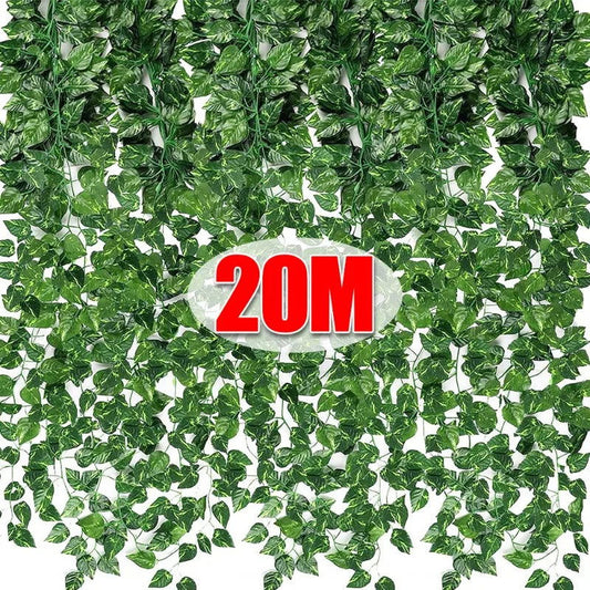 10/2M Artificial Plant Green Ivy Leaf Garland Hanging Vines Outdoor
