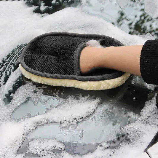 1/2 Piece Car Cleaning Gloves Microfiber Wool Soft Car Washing Gloves Cleaning Motorcycle Car Wash Care Wash Care Tools