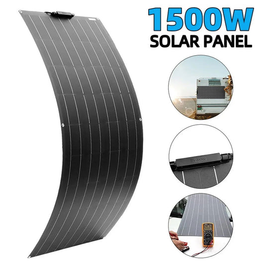 3000W1500W Solar Panel Kit 18V Flexible Photovoltaic Solar Panel