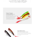 BEARKING Hot Model Retail  fishing lures,hard bait assorted colors, popper 70mm 11g, Floating topwater baits