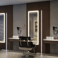 63"x20" Full Length Mirror with Lights,LED Mirror Full Length,Lighted Floor Mirror with Stand,Full Body Mirror with Dimming