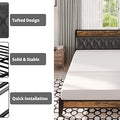 ANCTOR Twin/TwinXL/Full/Queen/King/CaliforniaKing Bed Frames, Storage Headboard with Outlets, No Noise, No Box Springs Needed
