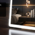 63"x20" Full Length Mirror with Lights,LED Mirror Full Length,Lighted Floor Mirror with Stand,Full Body Mirror with Dimming