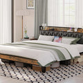 ANCTOR Twin/TwinXL/Full/Queen/King/CaliforniaKing Bed Frames, Storage Headboard with Outlets, No Noise, No Box Springs Needed