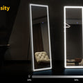 63"x20" Full Length Mirror with Lights,LED Mirror Full Length,Lighted Floor Mirror with Stand,Full Body Mirror with Dimming