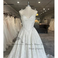 Lakshmigown Modern Print Satin Wedding Dress With Pockets - View 3 | SAMAG