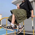 Cargo Shorts Men Summer Streetwear Wide Leg Straight Bf | SAMAG