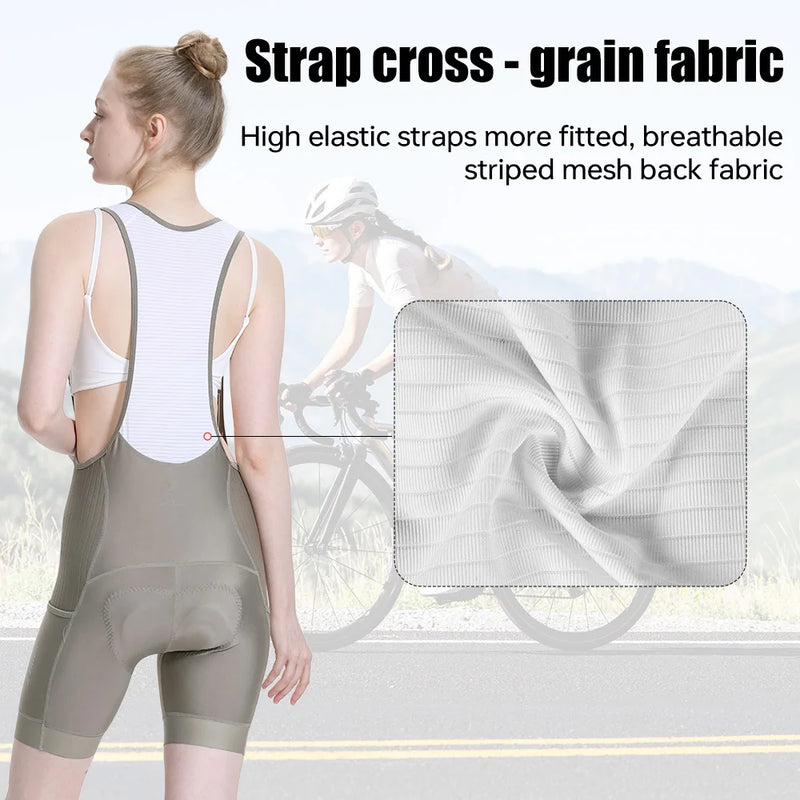 X-TIGER Bib Shorts Cycling Women 5D Thick Padding Mountain Road Bike Bib Shorts Summer UV Protection Professional Cycling Shorts