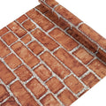 Waterproof Wall Stickers PVC Modern Home Decoration Retro Red Brown Brick Pattern Self-adhesive Wallpaper DIY 45cm Background
