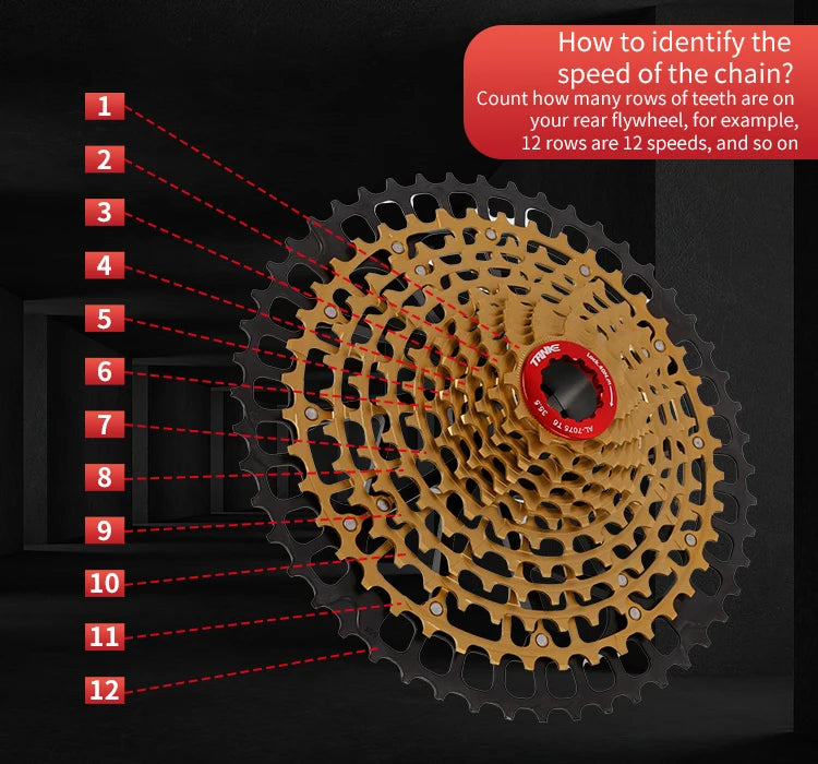 TANKE Bike Chain S8 S9 S10 S11 S12 MTB Road Bicycle Chains,Variable Speed Chain 116/126L High Quality Current Cycling Accessorie