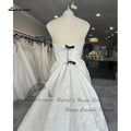 Lakshmigown Modern Print Satin Wedding Dress With Pockets - View 4 | SAMAG