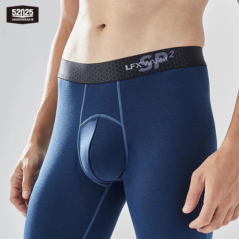 52025 Warm Thermal Underwear with Wool and Silk – Double-Layered for Extra Warmth, Winter-Ready Long Johns, Premium Base Layer