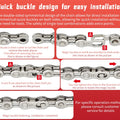 TANKE Bike Chain S8 S9 S10 S11 S12 MTB Road Bicycle Chains,Variable Speed Chain 116/126L High Quality Current Cycling Accessorie