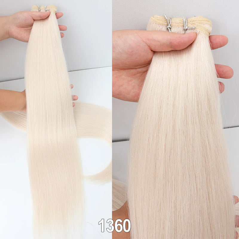 Natural Bio Synthetic Heat Resistant Hair Extensions Sew In Straight Hair Weave Bundle 26" 200g Synthetic Cosplay Ponytail Fiber