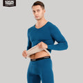 52025 Fleece-Lined Thermal Underwear – Warm, Double-Faced Two-Tone Base Layer for Men & Women with Touch of Silk and Wool