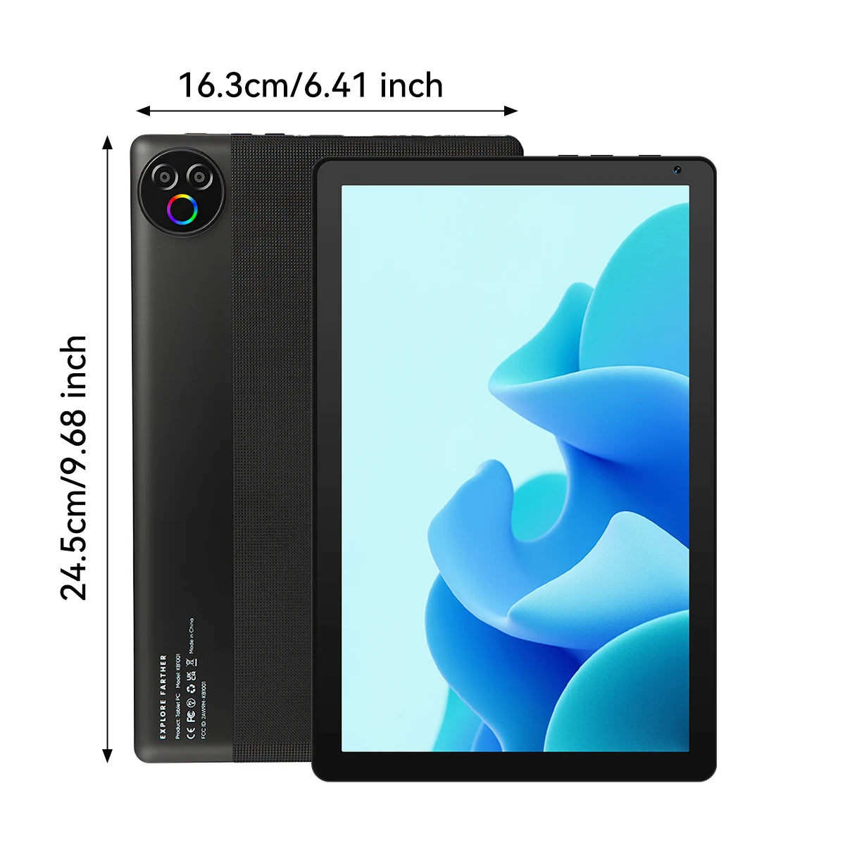 BUFO KB1001 10.1 Inch A333 Five Core Tablet 20GB(3+17G) RAM 64GB ROM Android 16 Go 800*1280 HD LCD Screen 6000mAh Battery Dual Camera Widevine L1 TF Card Up to 1TB Tablet PC