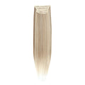 Straight High Temperature Fiber 11 Clips Ins Hair Extensions 24 Inch Orange Brown Synthetic Hair Daily Use Hair Pieces For Women