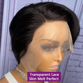 Pixie Cut Wigs Human Hair 13x4 Lace Front Wigs Short Bob Wig Brazilian Straight Lace Frontal Human Hair Wigs 180% Density