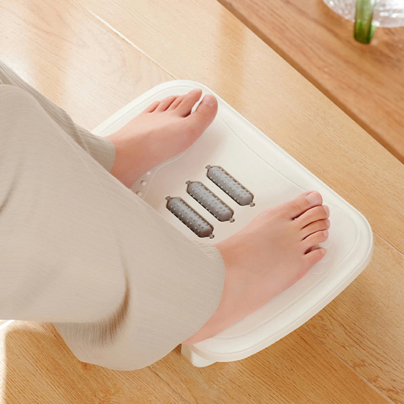 Office Footrest Footstool Ergonomic Under The Table Foot Stool With Massage Rollers Non-Slip Desk Step Stool Footstool Stepping