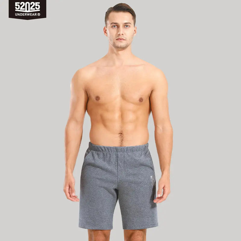 52025 Men's Cotton Lounge Shorts – Comfortable Midweight Pajama Shorts with Adjustable Drawcord, Tailored Fit and Side Pockets