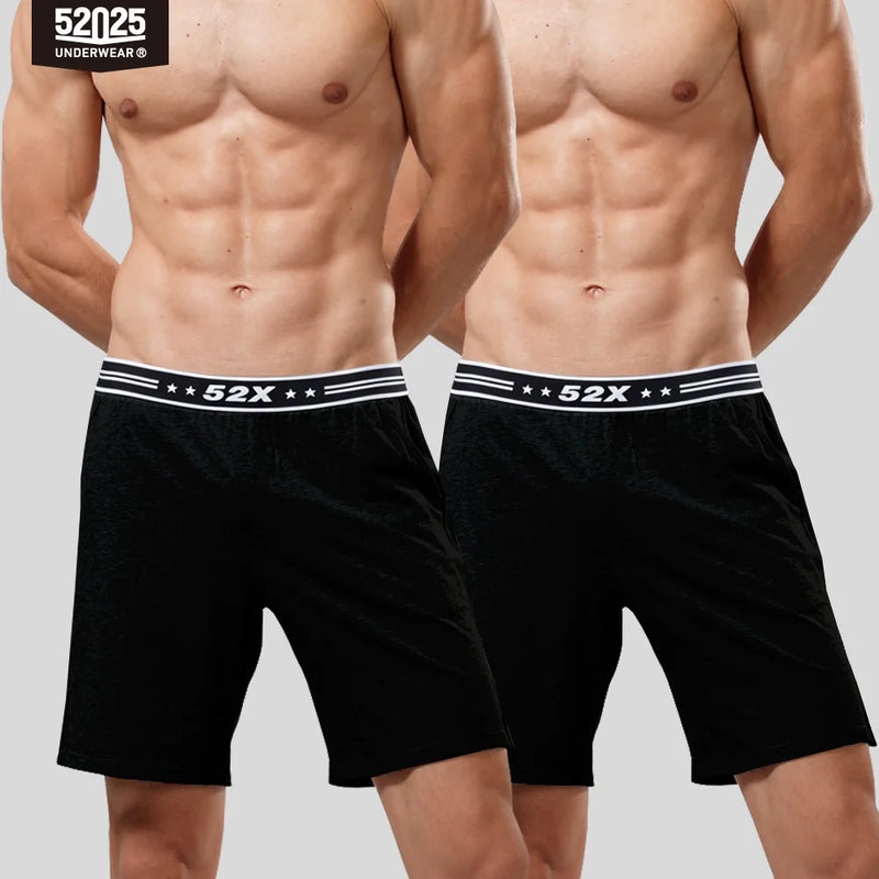 52025 Men's Cotton Modal Pajama Shorts – Smooth, Silky-Soft Lounge Shorts, Relaxed Fit, Side Pockets and Everyday Home Comfort