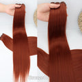 Natural Bio Synthetic Heat Resistant Hair Extensions Sew In Straight Hair Weave Bundle 26" 200g Synthetic Cosplay Ponytail Fiber