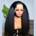 Kinky Straight 13X4 Lace Front Wig Glueless Yaki Straight HD Lace Frontal Wig Vietnamese Raw Curly Human Hair Wigs 5x5 HD Closure Waer And Go Glueless Wigs 250% Density On Clearance Sale