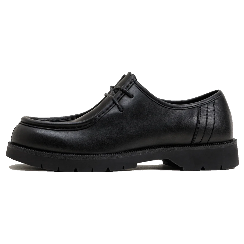Maden Men's Vintage Black Derby Shoes Lace-Up Loafers Round Toe British Office Low-top Dress Shoes for Business