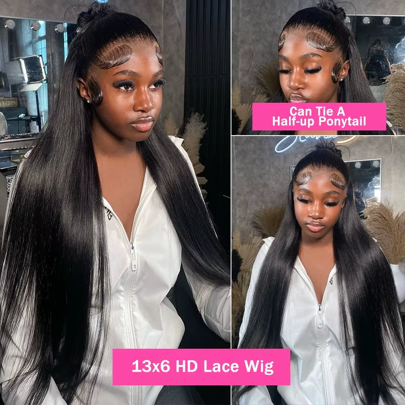 30 36 Inch Bone Straight Human Hair Wigs 13x6 Hd Lace Frontal Wig Brazilian Straight 13x4 HD Lace Front Human Hair Wig For Women