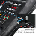4-Channel Small Audio Mixer with Bluetooth, Usb, Mp3, 48V Phantom Power, for Mobile Phone and Computer Live Streaming, K-Song Mixer