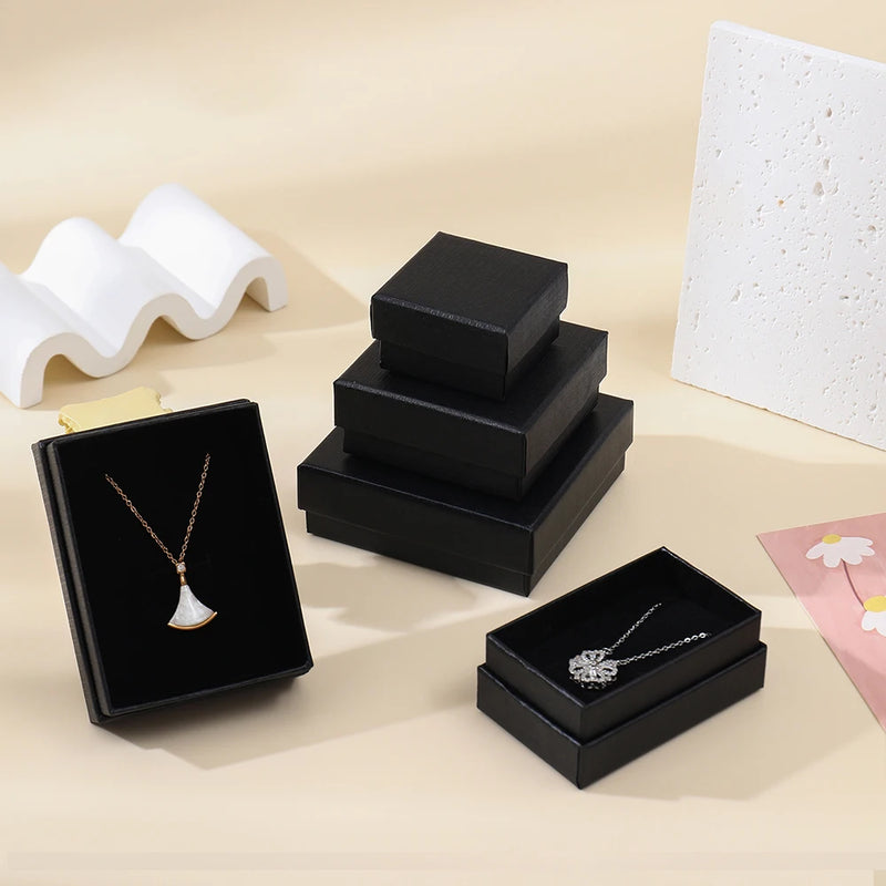 24pcs Jewelry Box for Necklace Earrings Ring Bracelet Boxes Engagement Birthday Gift Packaging Paper Jewellery Organizer Display