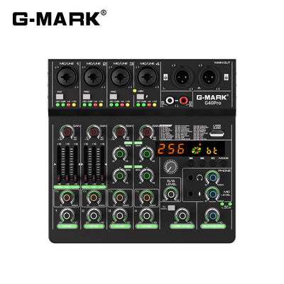 Audio Mixer G-MARK G40PRO 4-Channel Mixing Console | SAMAG