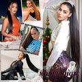 Straight Ponytail 100% Real Human Hair Drawstring Ponytail Clip In Hair Extensions Brazilian Virgin Natural Black Clips Ponytail
