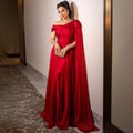 Sharon Said Dubai Red Off Shoulder Elegant Evening Dress | SAMAG