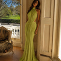 SESSRYMNIR Women'S Formal Evening Gowns Cusatomize Halter | SAMAG