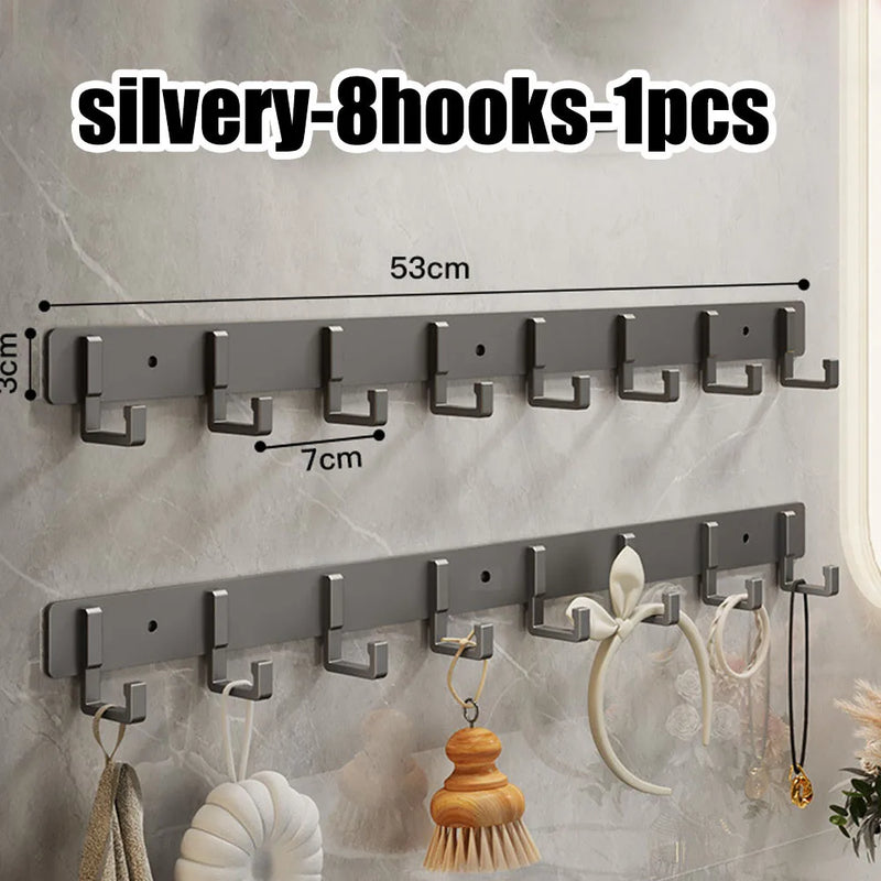 Kitchen Space Aluminum Punch - Free Hooks Are Easy to Install Utensils Storage Bathroom Bathrobe Towel - View 12 | SAMAG