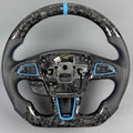 Customized Forged Carbon Fiber Blue Element Steering Wheel Ford MK3 ST RS Car Accessory Sporty Style