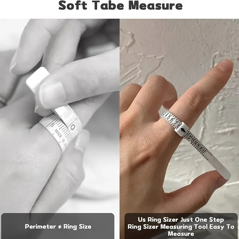 1pc Ring Sizer Measure Plastic UK US EU JP HK Size Loop Ring Size Measuring Tools Finger Gauge Ring Sizer Jewelry Sizing Tool