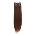 Straight High Temperature Fiber 11 Clips Ins Hair Extensions 24 Inch Orange Brown Synthetic Hair Daily Use Hair Pieces For Women