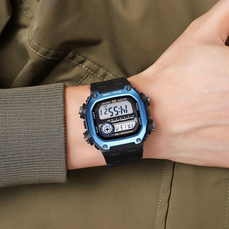 SKMEI Outdoor Digital Sports Electronic Watches For Men Fashion 5Bar Waterproof Stopwatch Wristwatches Alarm Clock Reloj Hombre