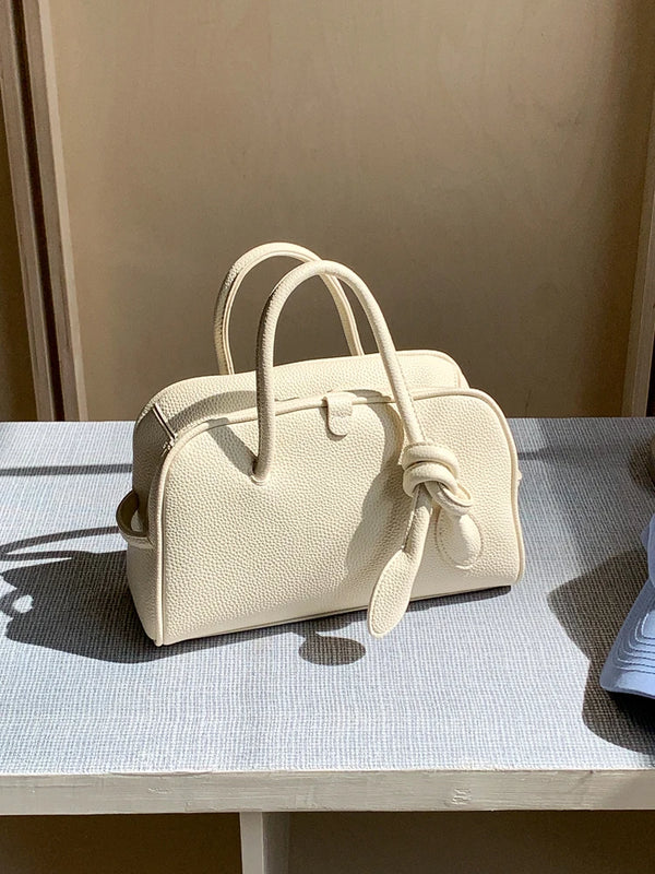 Women Boston Bag Large Capacity PU Leather Handbag Soft Casual Shoulder Bag Chic Daily Commuter Crossbody Tote Purse
