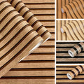 45CM Waterproof wall sticker striped grille self-adhesive bedroom living room TV background wall wallpaper home decoration