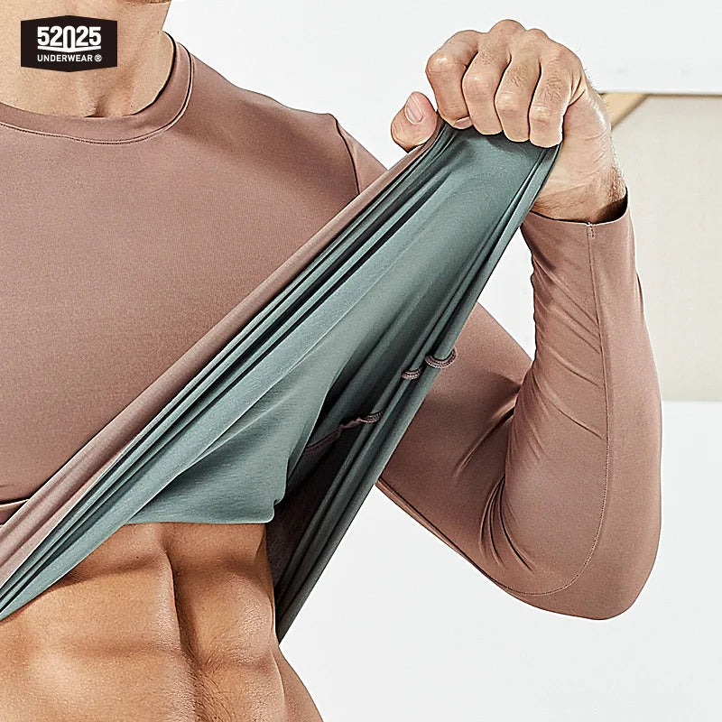 52025 Men's Luxury Modal Base Layer – Buttery-Soft Double-Faced Fabric, Body-Hugging Fit and Second-Skin Feel