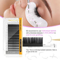 NAGARAKU 6 Cases False Eyelash Extension Supplies Synthetic Mink Individual Length 7-15 Mix 16-20 Mix 16 Lines High Quality Soft