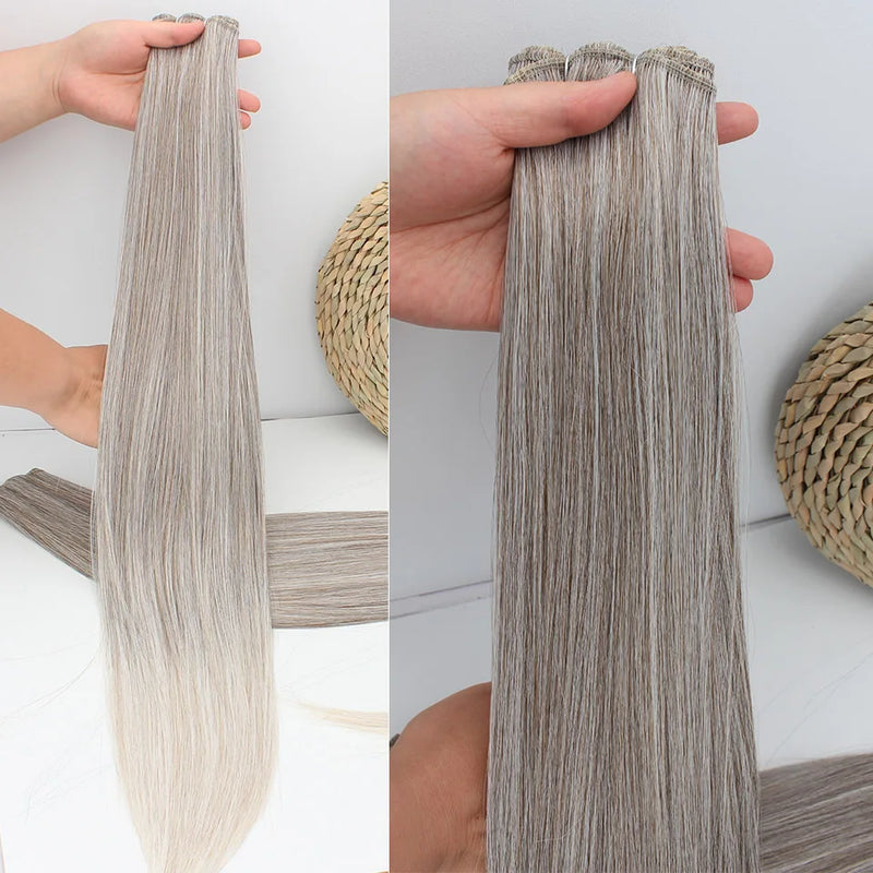 Natural Bio Synthetic Heat Resistant Hair Extensions Sew In Straight Hair Weave Bundle 26" 200g Synthetic Cosplay Ponytail Fiber