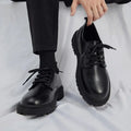 Spring Men's Work Shoes New Business Waterproof Black Leather Shoes