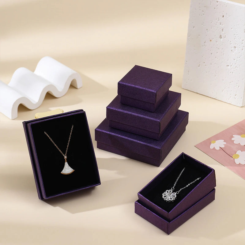 24pcs Jewelry Box for Necklace Earrings Ring Bracelet Boxes Engagement Birthday Gift Packaging Paper Jewellery Organizer Display