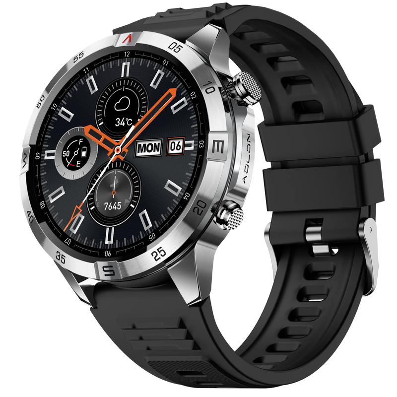 Aolon GT6 PRO Military Smart Watch Compass Flashlight AMOLED Bluetooth Call Smartwatch 1ATM Waterproof For Outdoor Double Strap